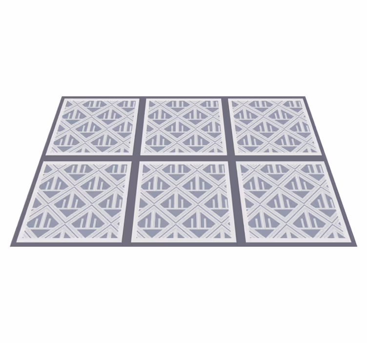 Tapis vinyle géométrique tableau de motifs géométriques - TenStickers