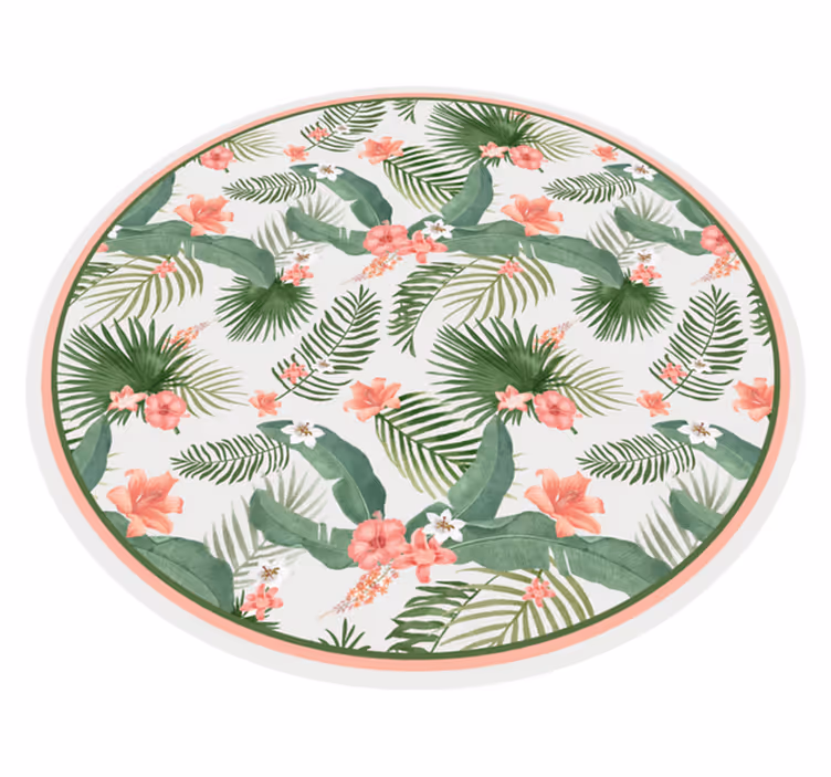 Tapis vinyle fleurs et plantes plantes tropicales - TenStickers