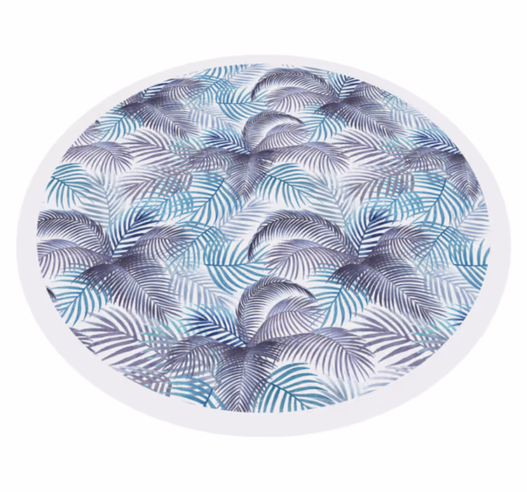 Tapis vinyle fleurs et plantes motif de feuille de palmier - TenStickers