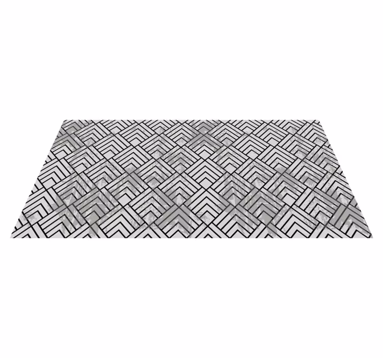 Tapis vinyle géométrique motif chevron - TenStickers