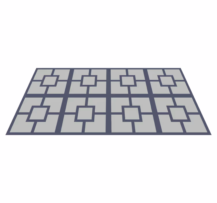 Tapis vinyle géométrique motif carré - TenStickers