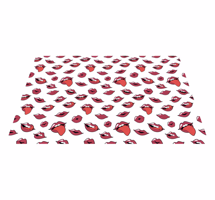 Tapis vinyle ado lèvres pop art - TenStickers