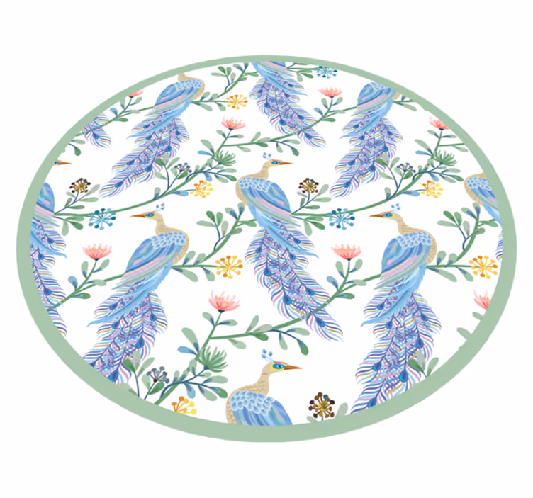 Tapis vinyle animal élégance à plumes - TenStickers