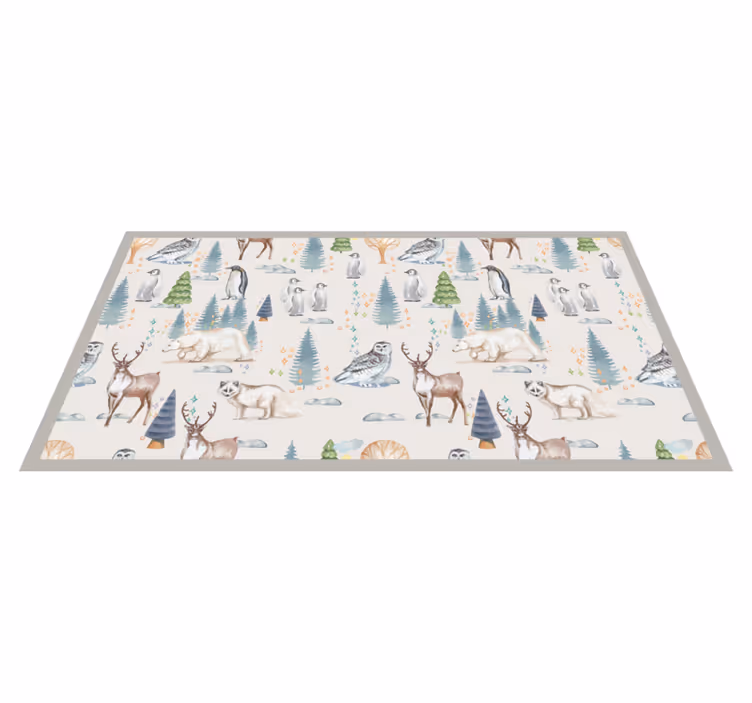Tapis vinyle animal faune arctique - TenStickers