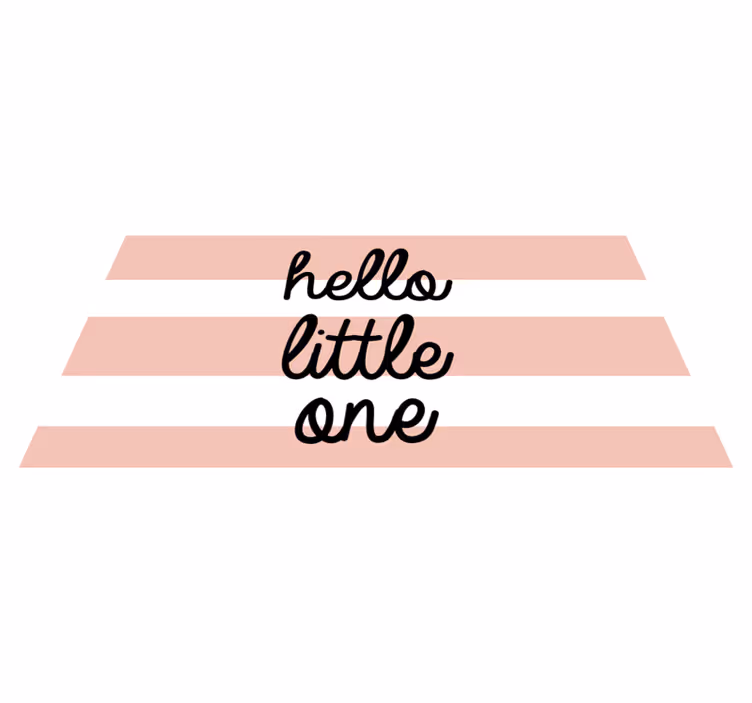 Tapis vinyle bébé voeux rayé pour chambre d'enfant - TenStickers