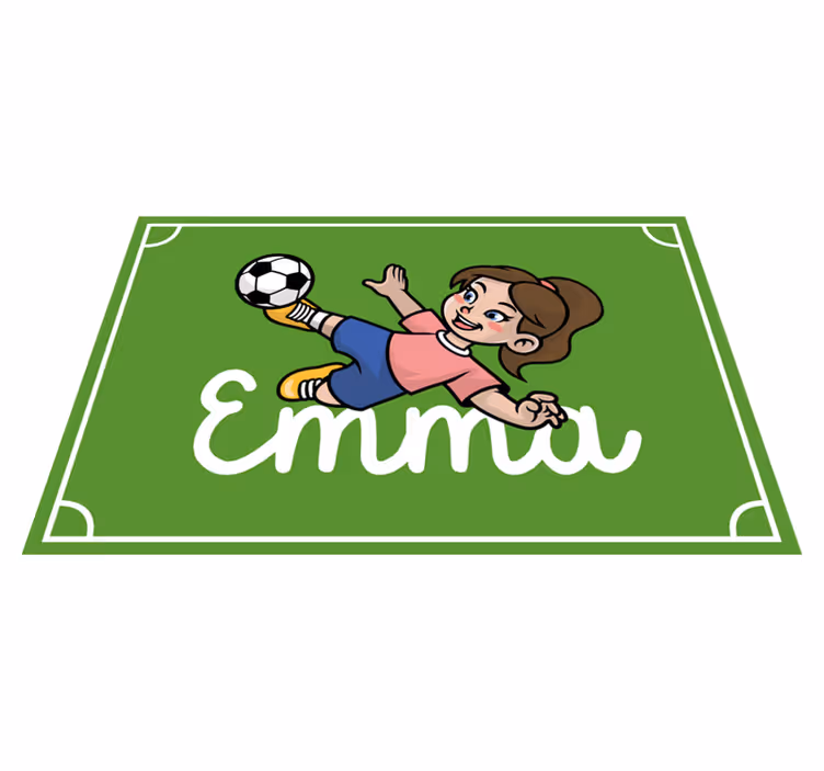 Tapis vinyle personnalisé thème du terrain de football - TenStickers