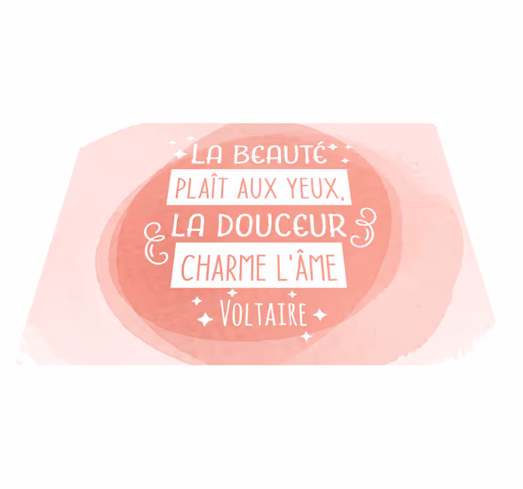 Tapis vinyle citation voltaire dicton d'amour - TenStickers
