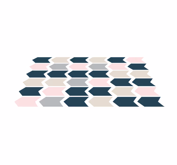 Tapis vinyle géométrique motif élégant couleurs douces - TenStickers
