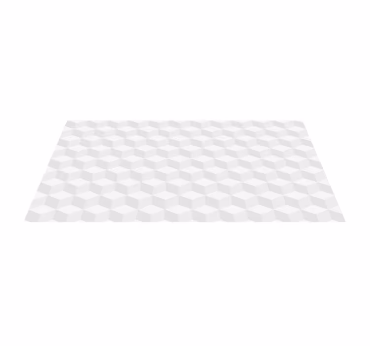 Tapis vinyle géométrique illusion cubique - TenStickers