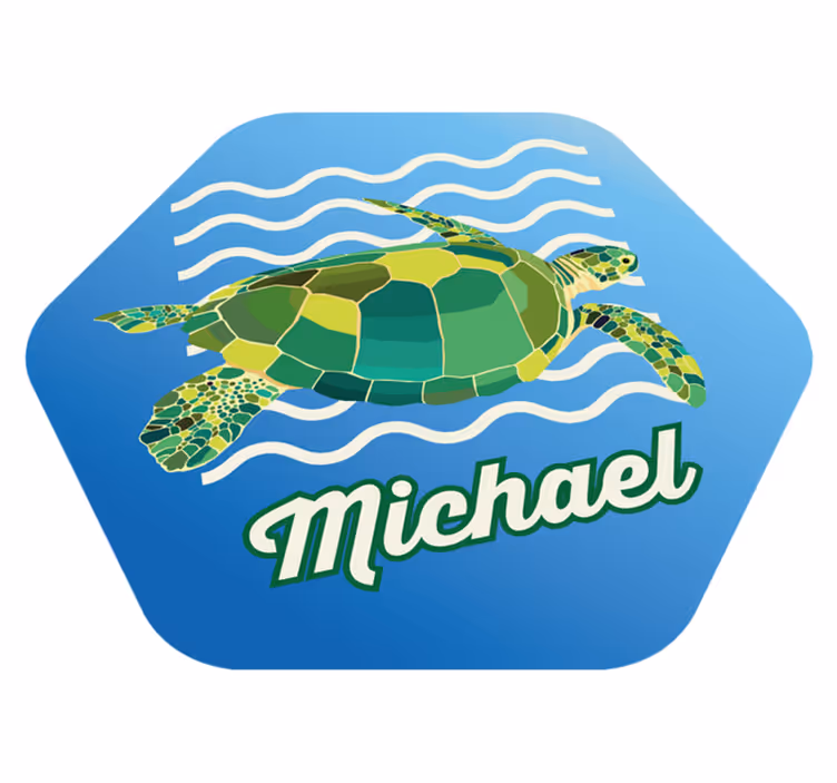 Tapis vinyle personnalisé tortue de mer personnalisée - TenStickers