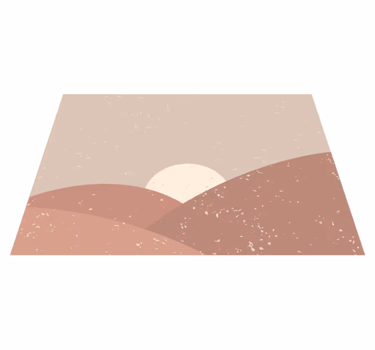 Tapis vinyle minimaliste paysage abstrait - TenStickers
