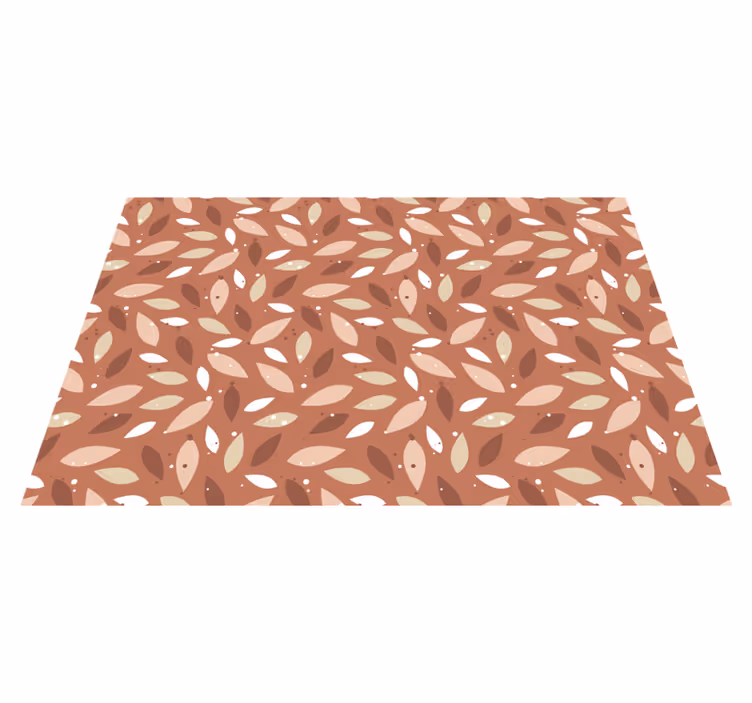 Tapis vinyle fleurs et plantes motif feuillu - TenStickers