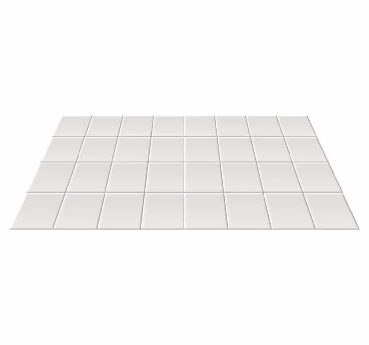 Tapis vinyle salon Carreaux blancs - TenStickers
