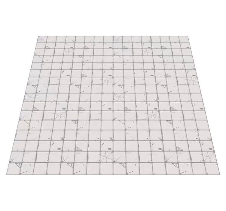 Tapis vinyle salle de bain vieux mur de carreaux blancs - TenStickers