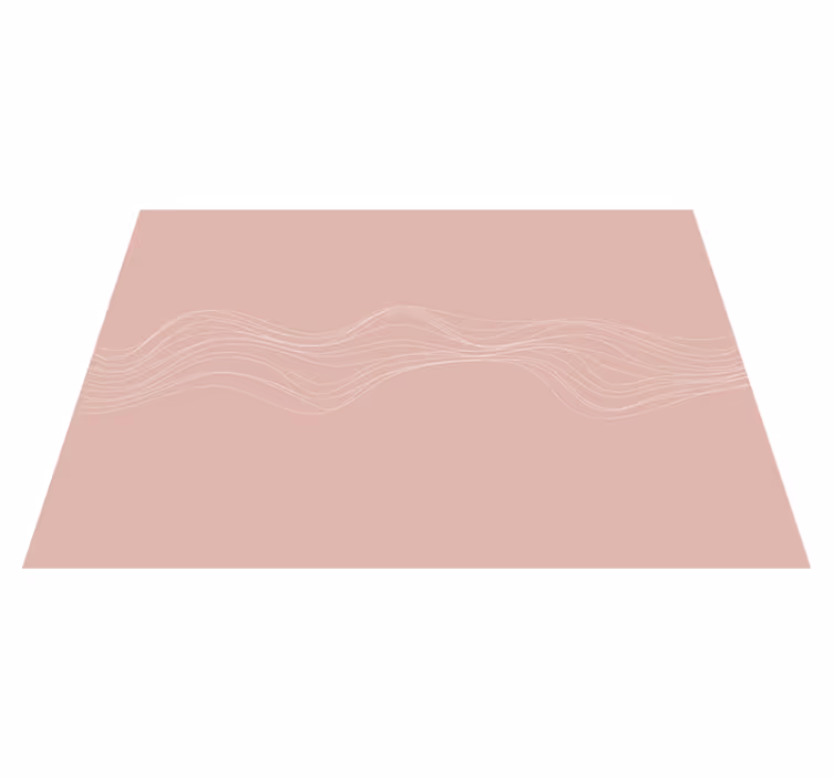 Tapis vinyle rose lignes ondulées - TenStickers
