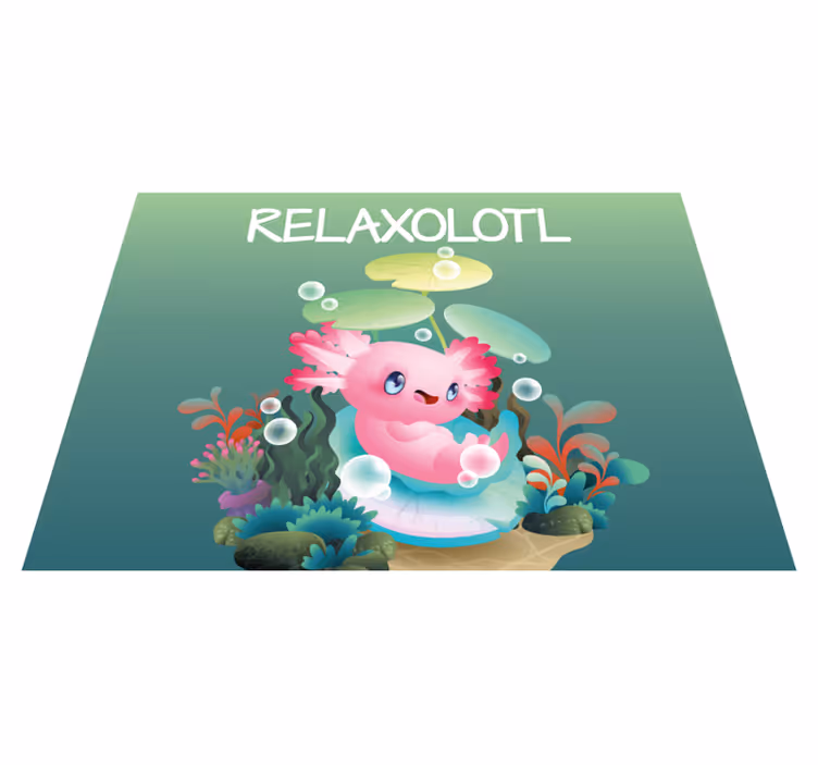 Tapis vinyle autres tapis étang relaxolotl - TenStickers