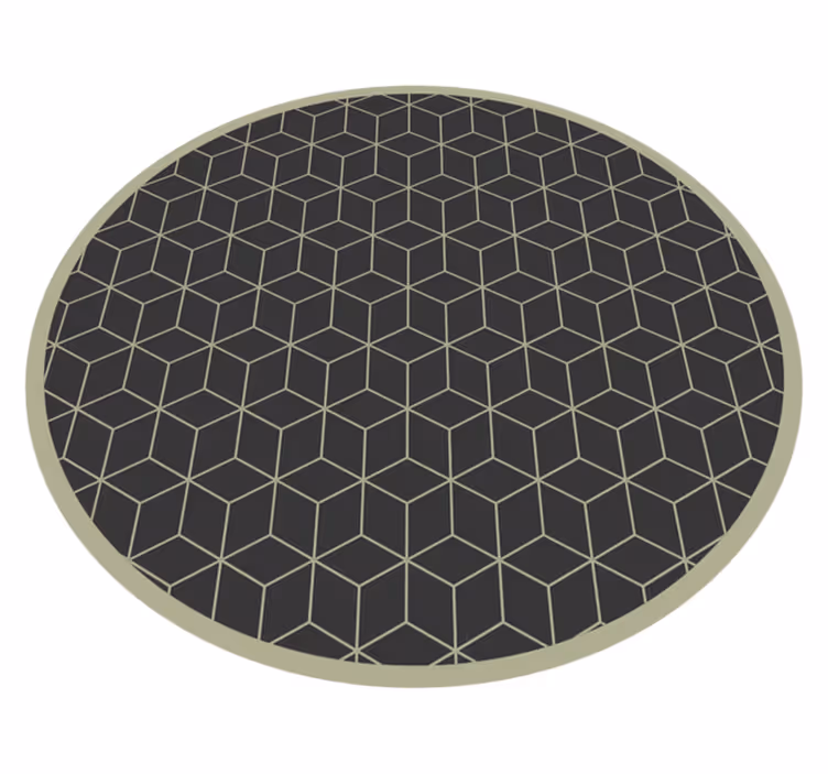 Tapis vinyle géométrique accent circulaire à motifs - TenStickers