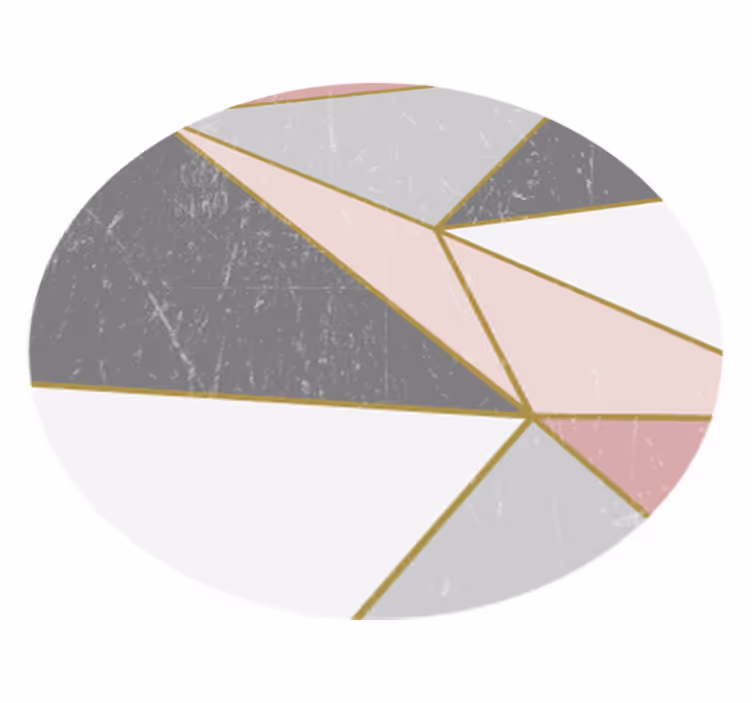 Tapis vinyle géométrique formes géométriques de marbre - TenStickers