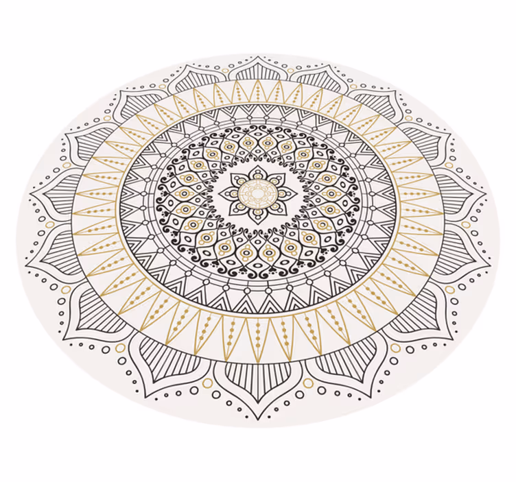 Tapis vinyle mandala motif central mandala - TenStickers