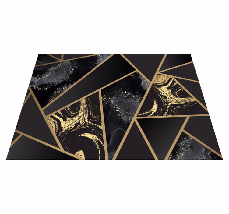 Tapis vinyle fusion marbre géométrique - TenStickers
