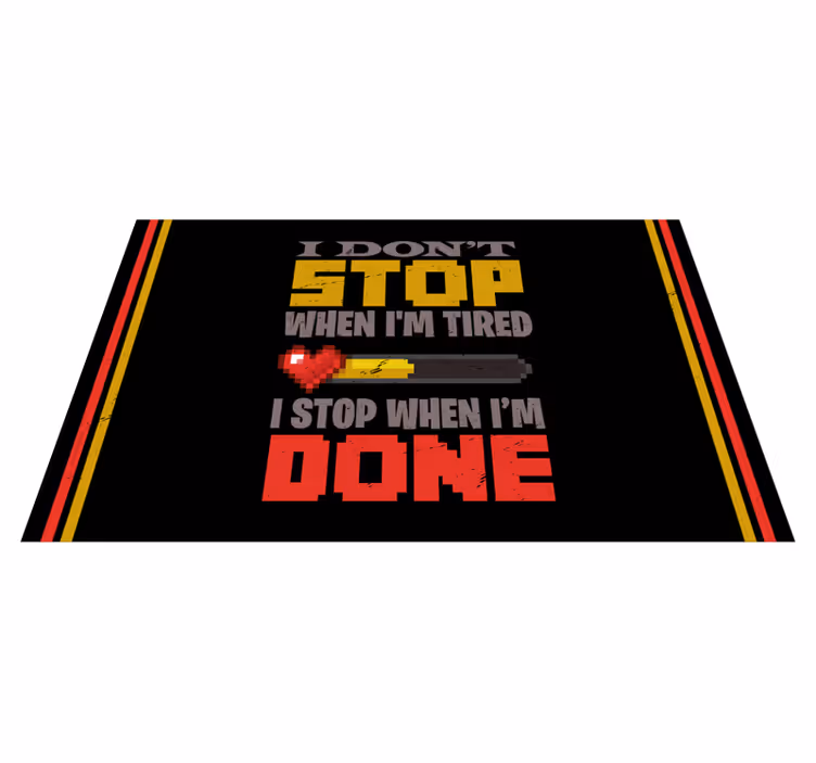 Tapis vinyle citation couleurs vives et motivantes - TenStickers