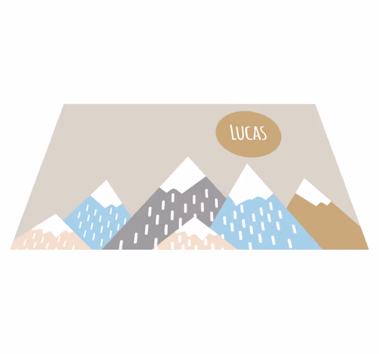 Tapis vinyle personnalisé paysage montagne personnalisable - TenStickers