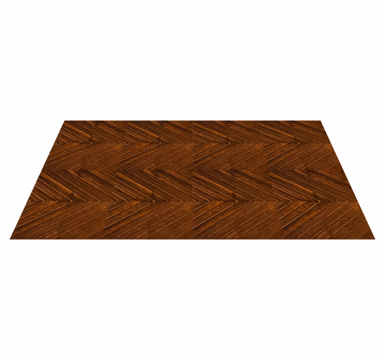 Tapis vinyle imitation bois design chevrons - TenStickers