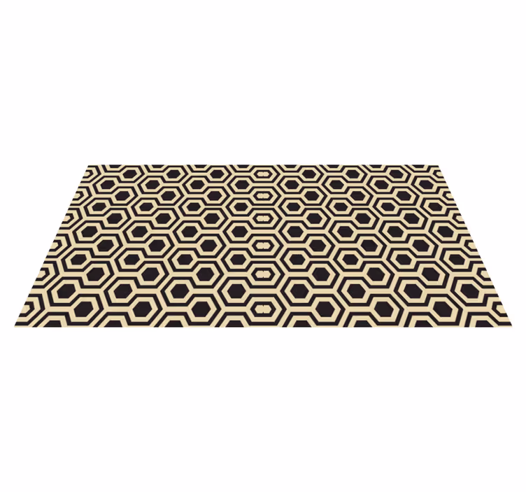 Tapis vinyle géométrique motif hexagonal - TenStickers