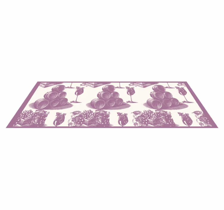 Tapis vinyle motif jouy croquis cave à vin - TenStickers