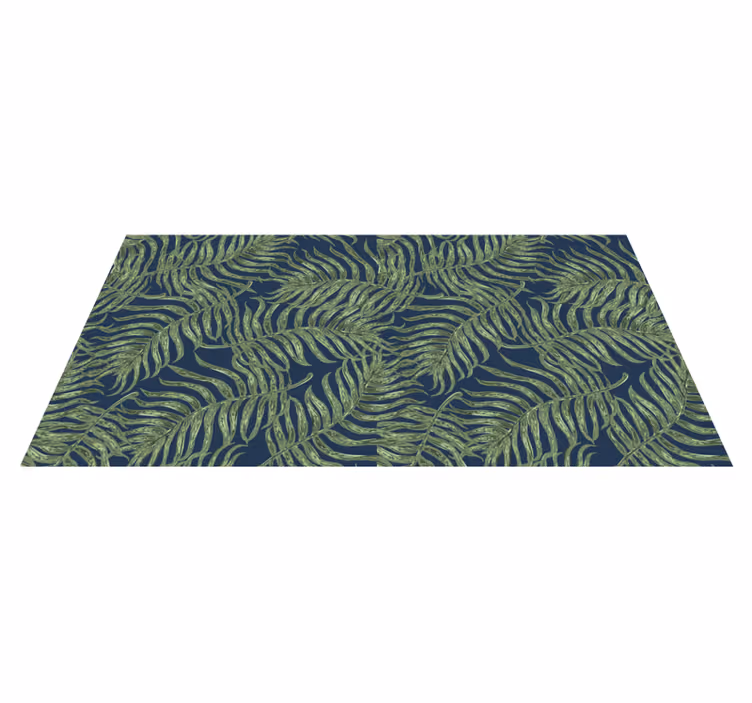 Tapis vinyle fleurs et plantes motif feuilles tropicales - TenStickers