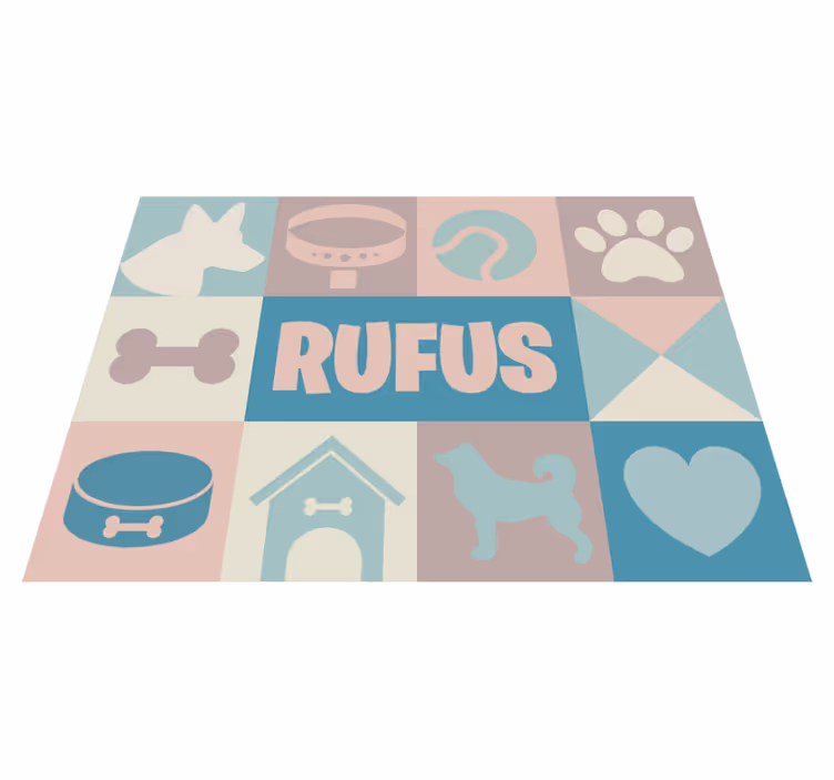 Tapis vinyle animal Chien personnalisé - TenStickers