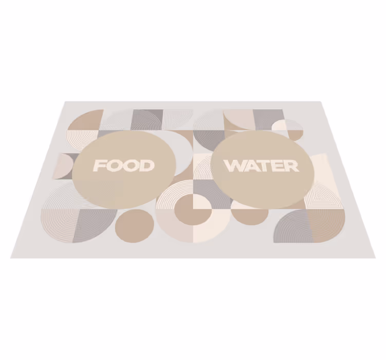 Tapis vinyle eau et nourriture pour chien - TenStickers