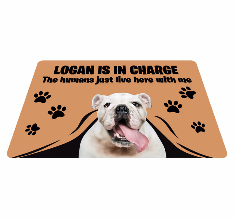 Tapis vinyle Animal photo et nom personnalisés - TenStickers