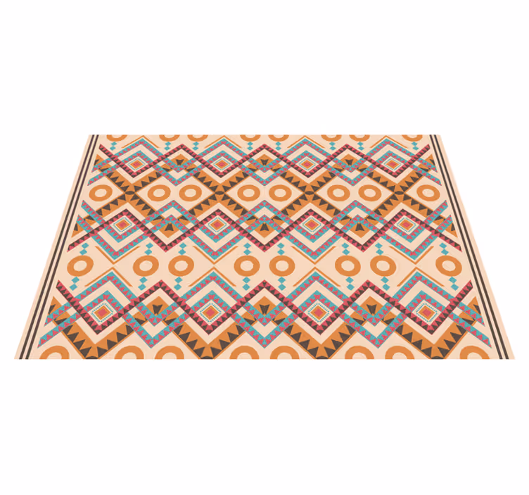 Tapis vinyle ethnique vinyle de diamants multicolores - TenStickers