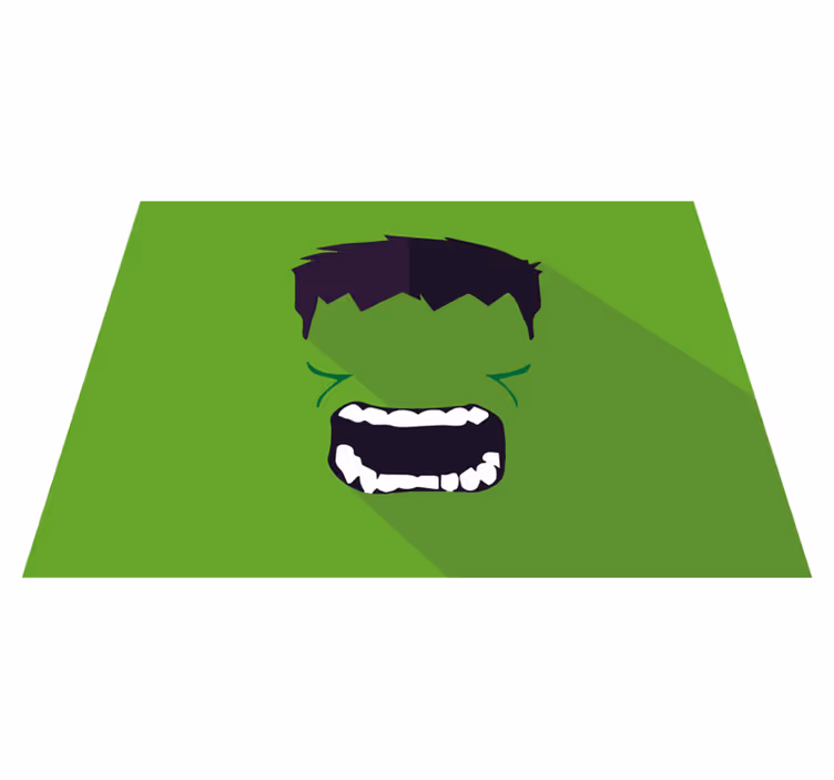 Tapis vinyle pour enfants Super-héros vert - TenStickers