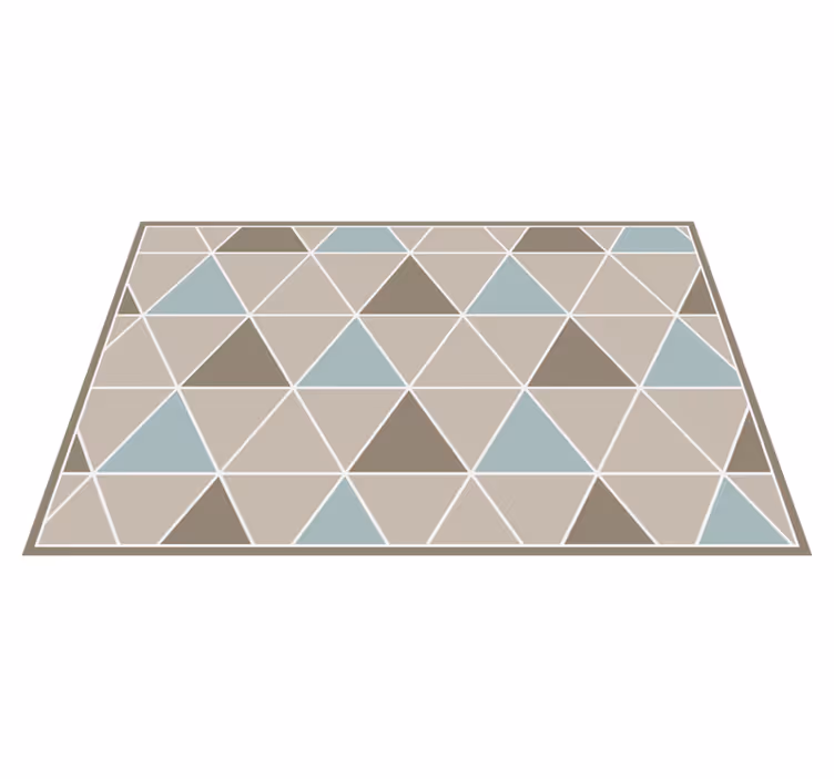 Tapis vinyle minimaliste Triangle de couleur beige - TenStickers