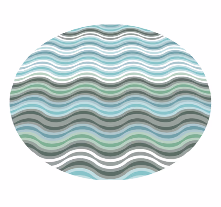 Tapis vinyle salon Vagues scandinaves - TenStickers