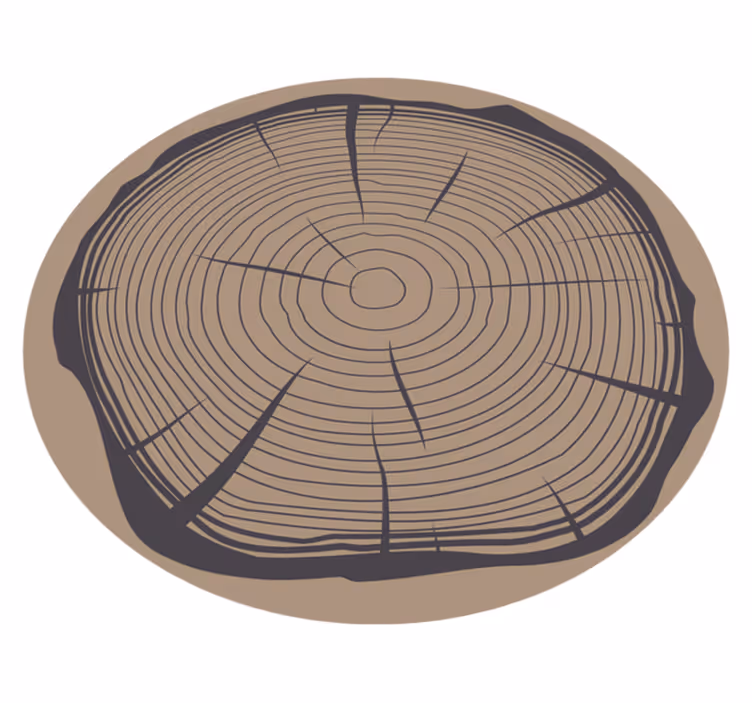 Tapis vinyle retro tronc d'arbre - TenStickers