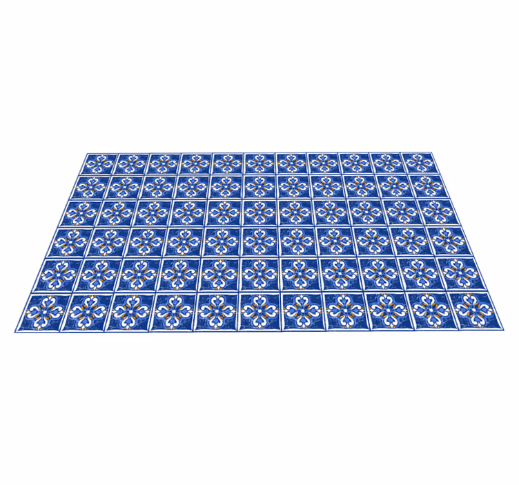 Tapis vinyle carreaux Classique méditerranéen - TenStickers