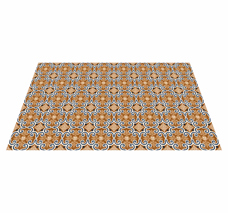 Tapis vinyle cuisine carreaux de style ciment - TenStickers