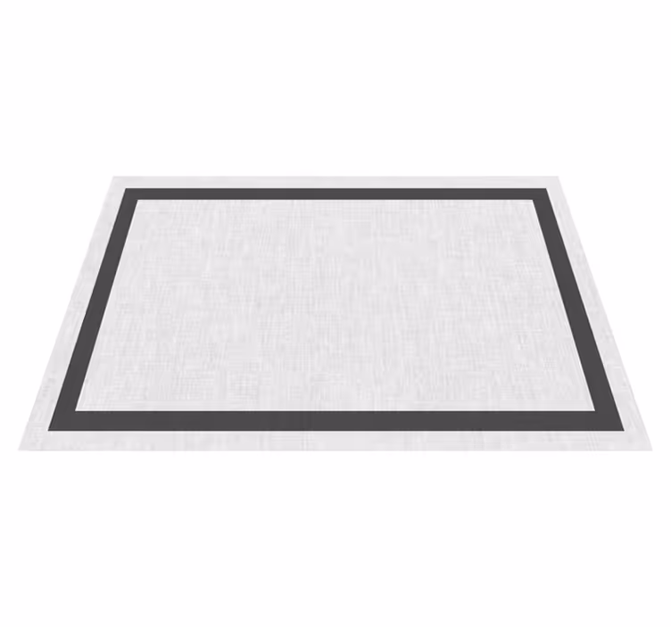 Tapis vinyle minimaliste Teplon blanc et gris - TenStickers