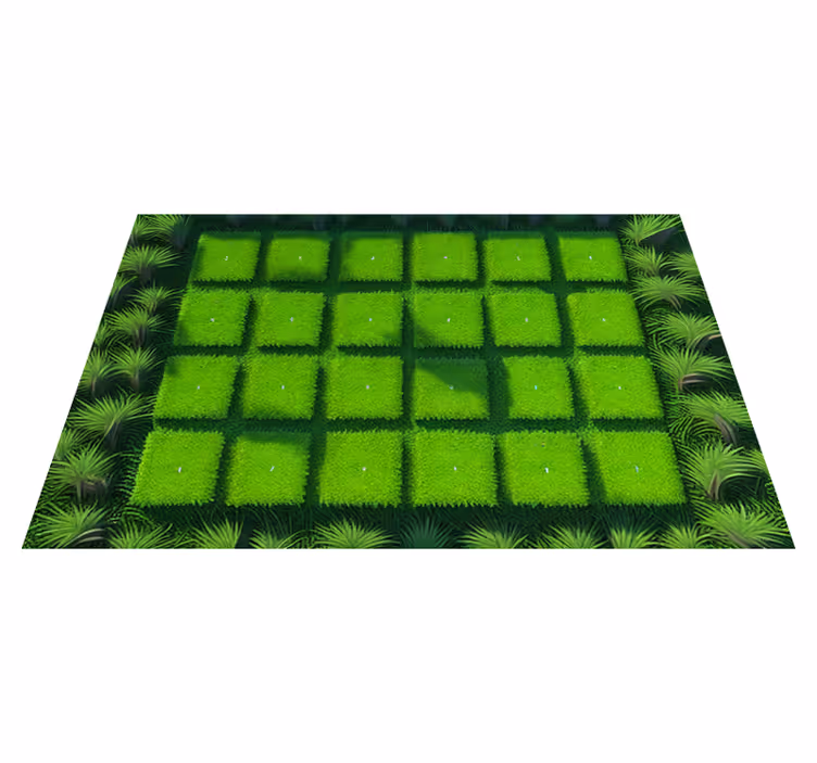 Tapis vinyle nature Terre de gazon cubique - TenStickers