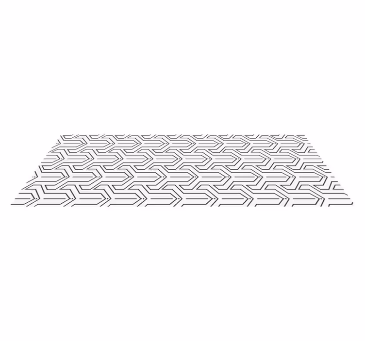 Tapis vinyle couloir motif géométrique  - TenStickers