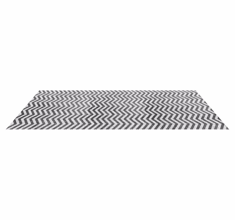 Tapis vinyle geometrique sticker en zigzag - TenStickers