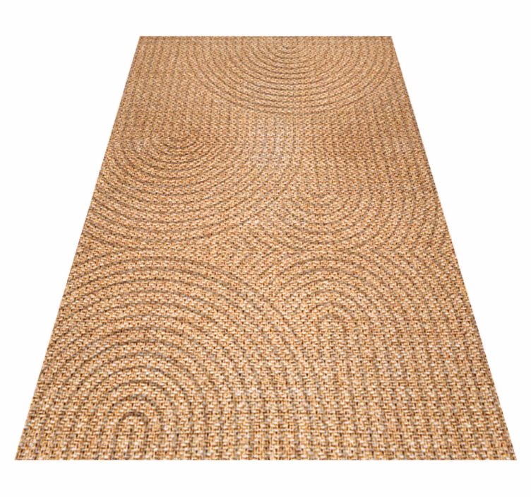 Tapis vinyle effet tissé avec courbes - TenStickers
