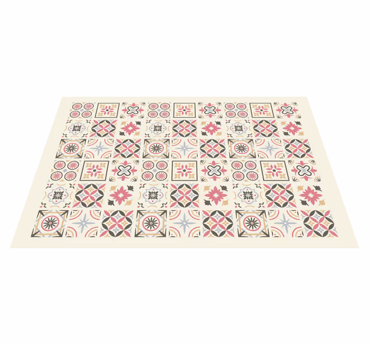 Tapis vinyle carreaux variété de forme - TenStickers