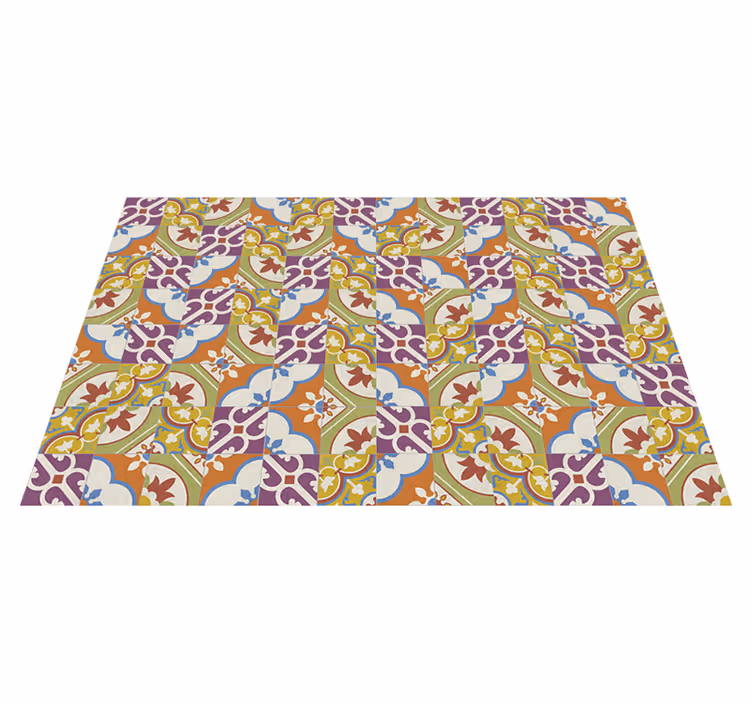 Tapis vinyle motifs carreaux décoratifs - TenStickers