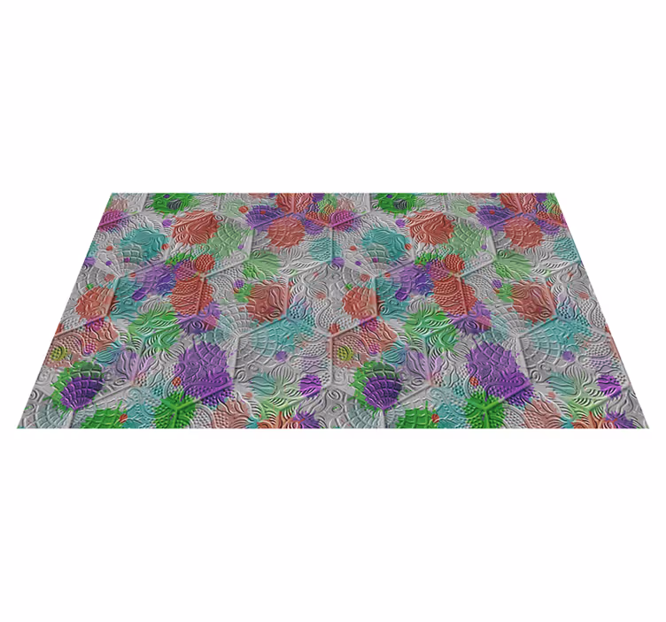 Tapis vinyle pavés Gaudi colorés - TenStickers