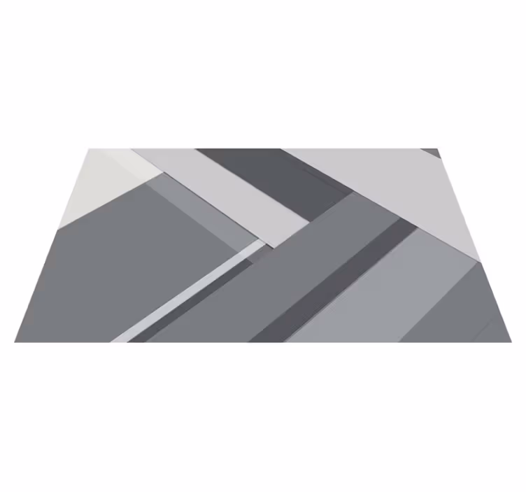 Tapis vinyle bureau gris géométrique - TenStickers
