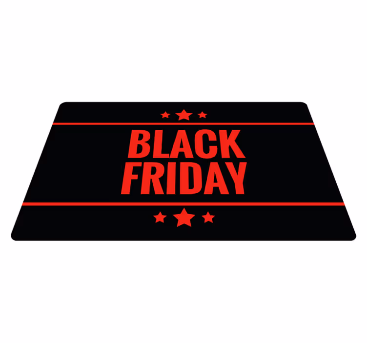 Tapis vinyle noir Black Friday - TenStickers